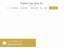 Tablet Screenshot of featherlawfirm.com